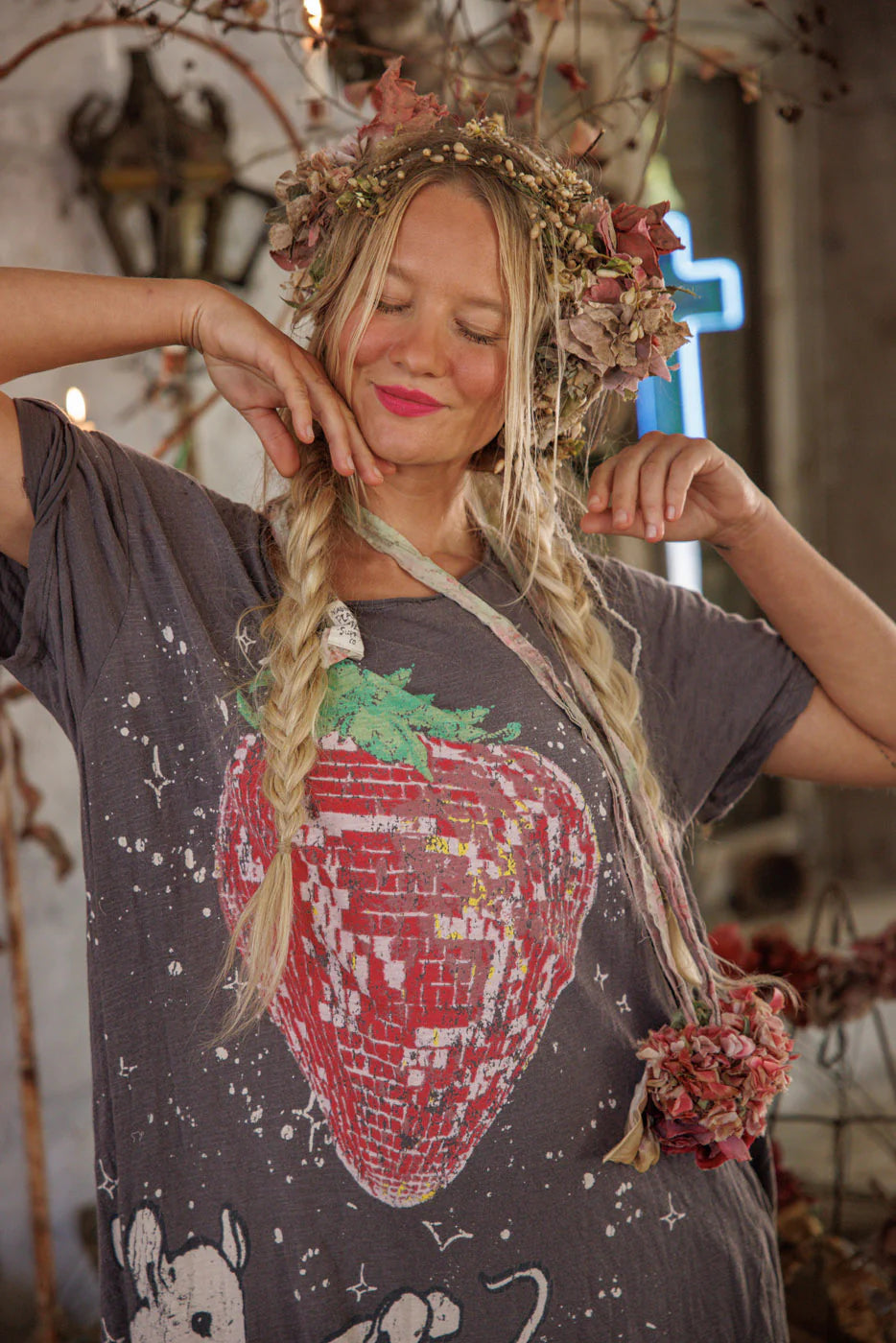 Magnolia Pearl "Discotheque Fraises T Dress" Dress 1444