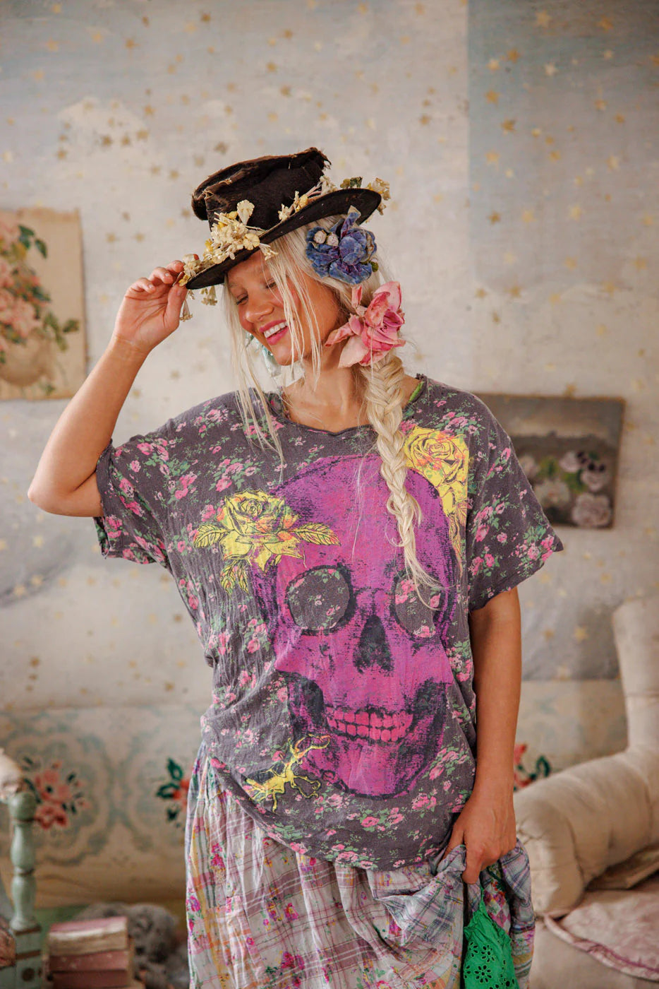Magnolia Pearl "Los Muertos T" Top 2397
