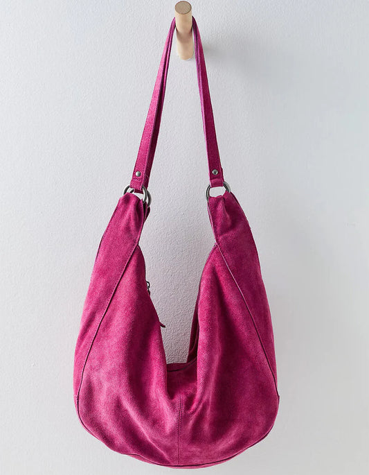 Free People Fuchsia Roma Suede Tote