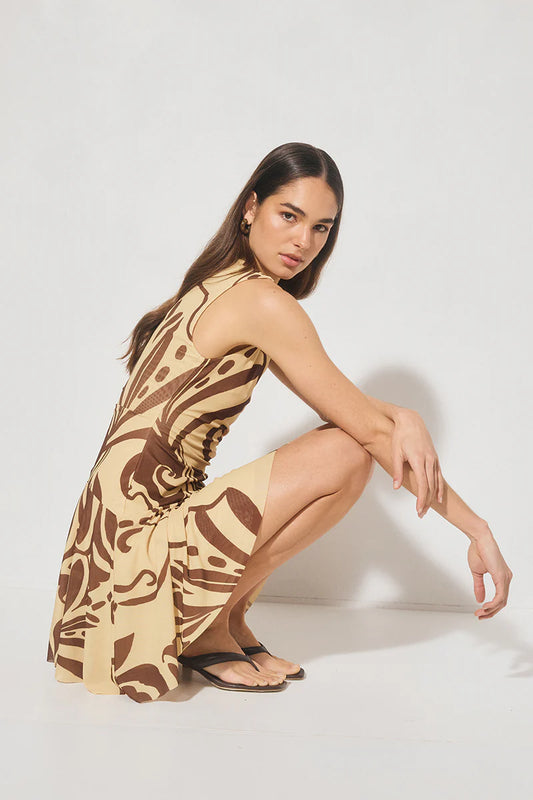 Mon Renn Tamarind Mini Dress
