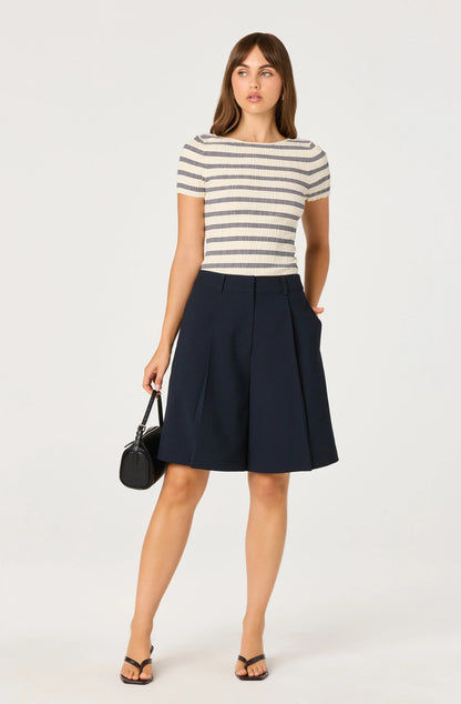 ASTR The Label Quillie Pleated Bermuda Short