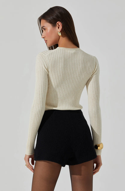 ASTR The Label Cream Reece Sweater