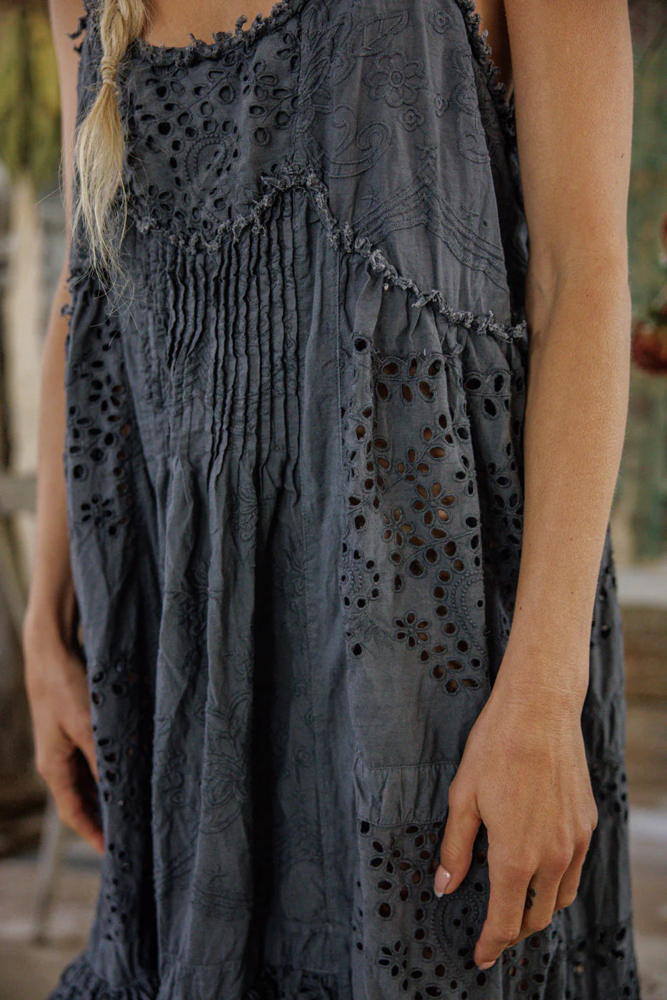 Magnolia Pearl "Eyelet Embroirdered Esti Cami Dress" Dress 1282