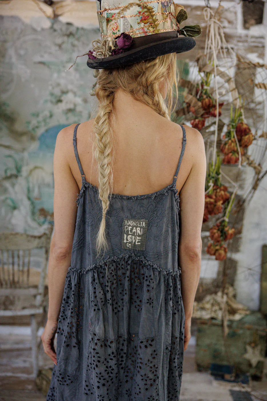 Magnolia Pearl "Eyelet Embroirdered Esti Cami Dress" Dress 1282