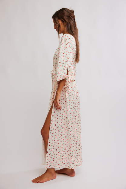 Free People Ivory Combo First Blush Robe