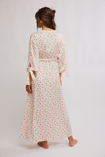 Free People Ivory Combo First Blush Robe