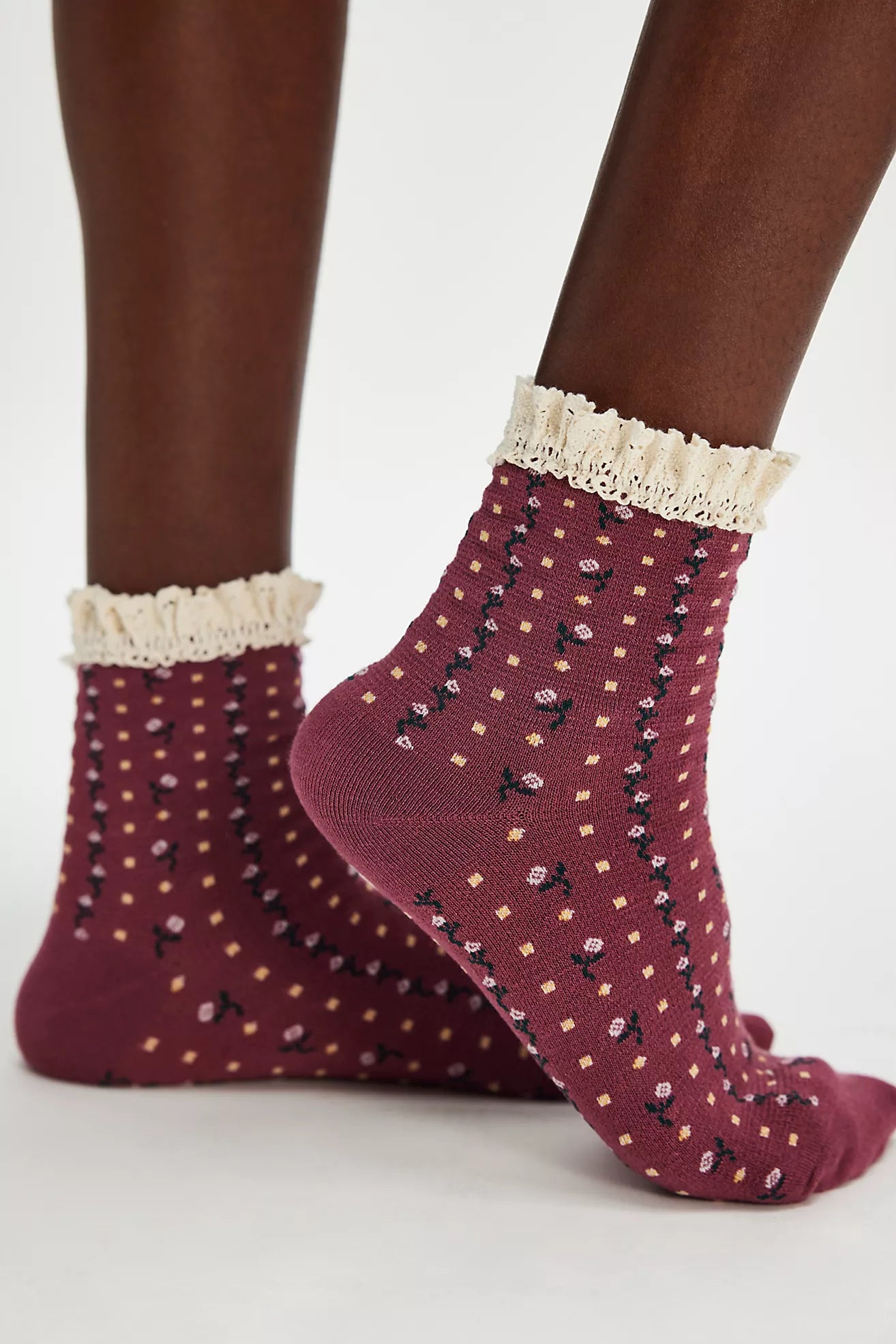 Free People Rosebud Waffle Knit Socks