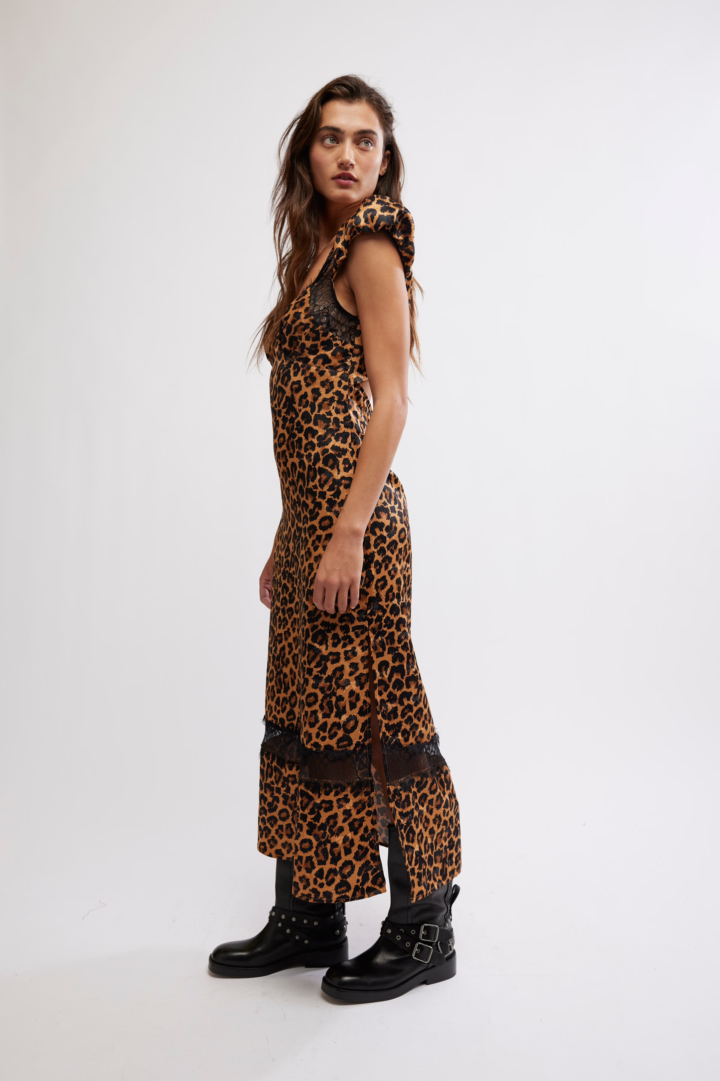 Free People Leopard Foolish Heart Printed Midi