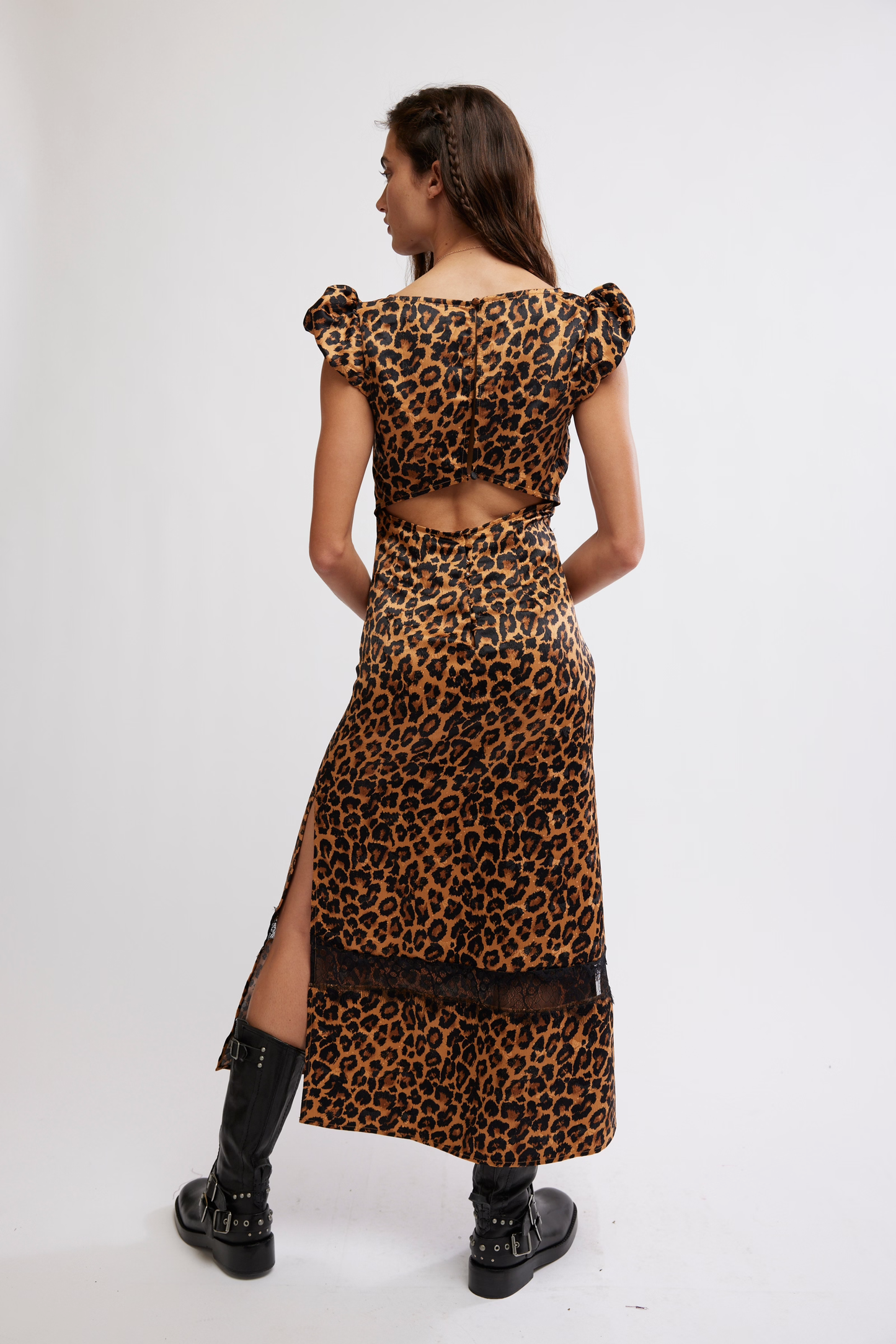 Free People Leopard Foolish Heart Printed Midi