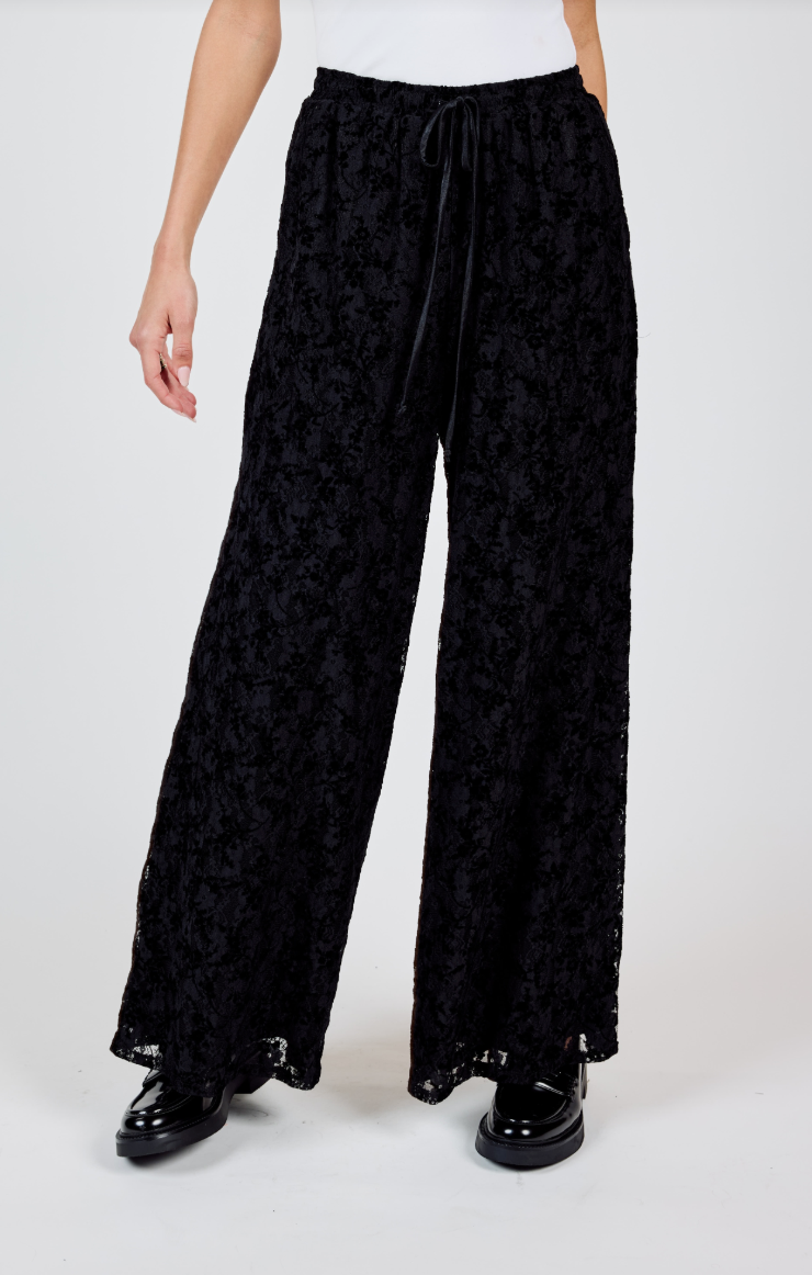 Sadie & Sage At Dusk Velvet Wide Leg Pants