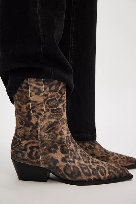 Free People Leopard Cat Nap Cowboy Boots