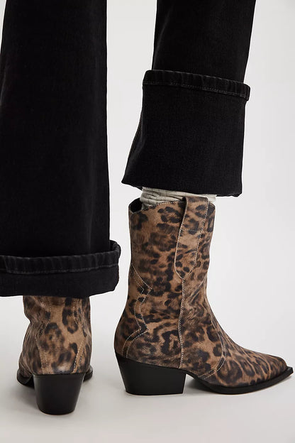 Free People Leopard Cat Nap Cowboy Boots