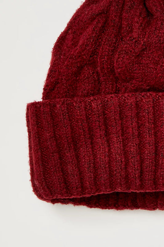 Free People Wine Coastline Beanie