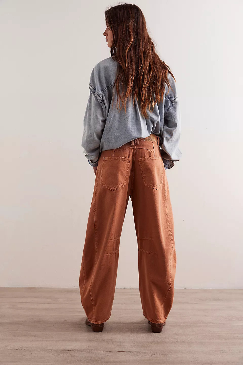 Free People Ginger Root Good Luck Midrise Barrel Jeans