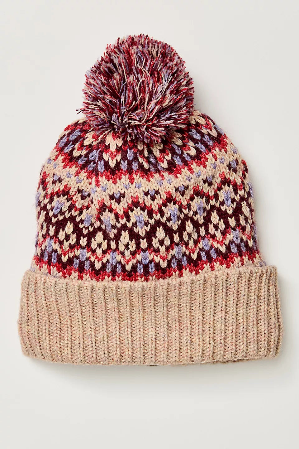 Free People First Frost Fairisle Pom Beanie