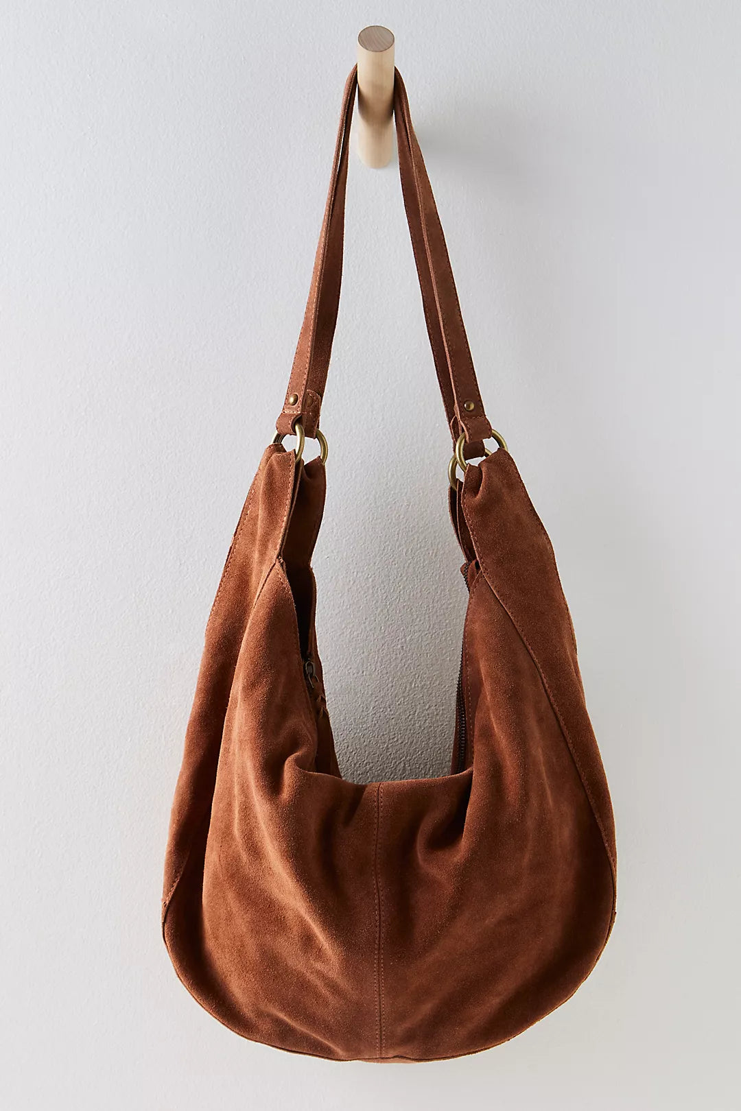 Free People Rust Roma Suede Tote